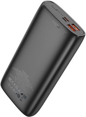 Мобильный аккумулятор Hoco J122A Respect 20000mAh QC/PD 22.5W 3A USB-A/USB-C черный