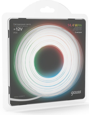 Лента светодиод. Gauss SMD 5м (312000414)