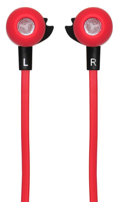 Гарнитура внутриканальные Оклик HS-S-210 1.2м красный проводные в ушной раковине (D1R)