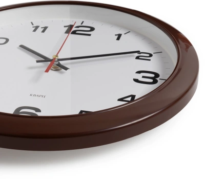 Часы настенные аналоговые Бюрократ WALLC-R87P D29см темно-коричневый/белый (WALLC-R87P29/DARK_BROWN)