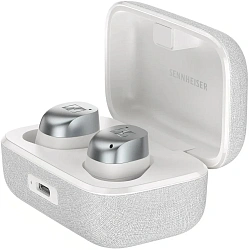 Гарнитура внутриканальные Sennheiser Momentum True Wireless 4 серебристый/белый беспроводные bluetooth в ушной раковине (700366 MTW4 WHITE SILVER)