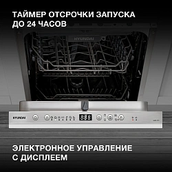 Посудомоечная машина встраив. Hyundai HBD 470 2100Вт узкая