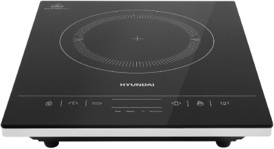 Плита Индукционная Hyundai HYC-0111 черный/серебристый закаленное стекло (настольная)