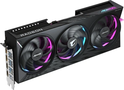 Видеокарта Gigabyte PCI-E 5.0 GV-R9070XT AORUS E-16GD 1.0 AMD Radeon RX 9070XT 16Gb 256bit GDDR6 2570/20000 HDMIx2 DPx2 HDCP Ret