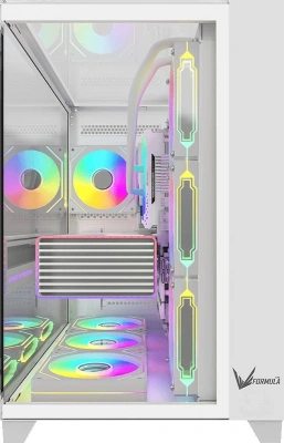 Корпус Formula Crystal Z9 белый без БП ATX 7x120mm 2xUSB3.0 audio bott PSU