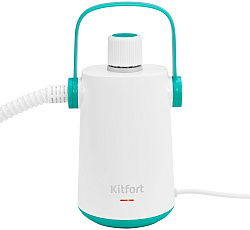 Пароочиститель ручной Kitfort КТ-9109-3 1000Вт белый/бирюзовый