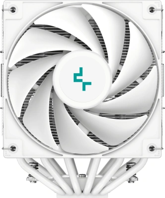 Устройство охлаждения(кулер) Deepcool AG620 Digital ARGB Soc-AM5/AM4/1200/1700/1851 белый 4-pin 29.4dB Al+Cu LCD 260W 1370gr Ret (R-AG620-WHADMN-G-2)