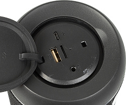 Колонка порт. Hyundai H-PAC380 черный 30W 1.0 BT/3.5Jack/USB 10м 6600mAh