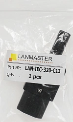 Вилка Lanmaster LAN-IEC-320-C13 (упак.:1шт) 1м черный