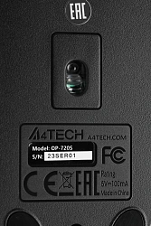 Мышь A4Tech OP-720S черный оптическая 1200dpi silent USB 2but