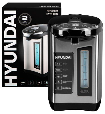 Термопот Hyundai HYTP-5840 4л. 750Вт серебристый/черный