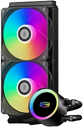 Система водяного охлаждения PcCooler DA240 Max ARGB Soc-AM5/AM4/1200/1700/1851 черный 4-pin 33.8dB Al Ret (DA240 MAX ARGB BK)