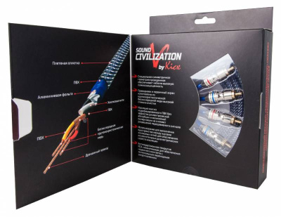 Акустический кабель Kicx RCA SCM25 5м 2-х канальный