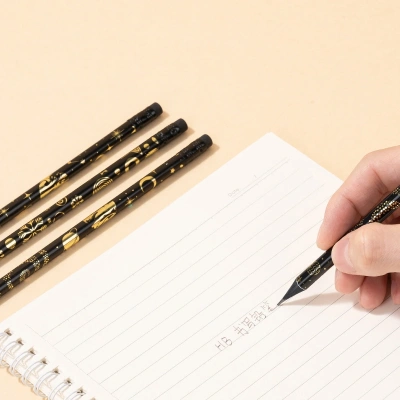 Карандаш ч/г Deli EC042-HB 2.2мм HB кругл. липа ассорти Golden Flower Texture