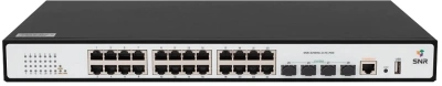 Коммутатор SNR SNR-S2989G-24TX-POE (L2+) 24x1Гбит/с 4SFP+ 24PoE 370W управляемый