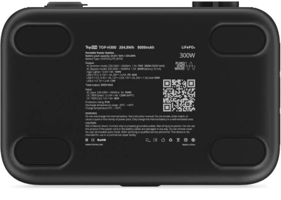 Электростанция портативная TopON Home TOP-H300 64000mAh 8A QC3.0/PD3.0 4xUSB черный/серый (103760)