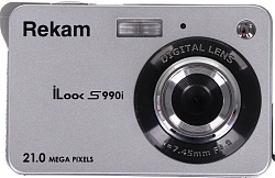 Фотоаппарат Rekam iLook S990i серебристый 21Mpix 2.7" 720p SDHC/MMC CMOS IS el/Li-Ion
