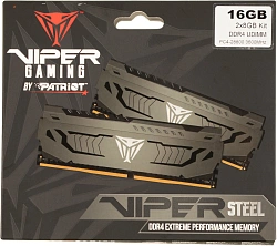 Память DDR4 2x8Gb 3600MHz Patriot PVS416G360C8K Viper Steel RTL Gaming PC4-28800 CL18 DIMM 288-pin 1.35В single rank с радиатором Ret