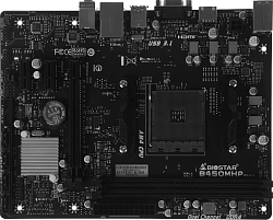 Материнская плата Biostar B450MHP Soc-AM4 AMD B450 2xDDR4 mATX AC`97 8ch(7.1) GbLAN RAID+VGA+HDMI