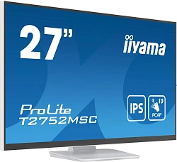 Монитор Iiyama 27" ProLite T2752MSC-W1 белый IPS LED 16:9 HDMI M/M глянцевая 1000:1 400cd 178гр/178гр 1920x1080 60Hz DP FHD USB Touch 6.7кг