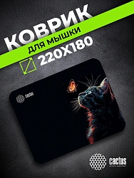 Коврик для мыши Cactus Night Cat 220x180x2мм (CS-MP-P12XS)