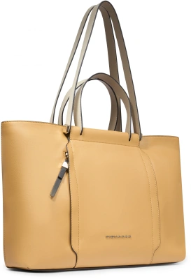Деловая сумка женская Piquadro Circle BD3336W92/GBE с отделением для ноутбука шафрановый/бежевый натур.кожа