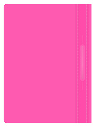 Папка-скоросшиватель Бюрократ Double Neon -PSLDNE/PINK A4 прозрач.верх.лист пластик розовый 0.14/0.18