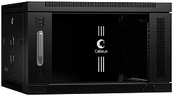 Шкаф коммутационный Cabeus (SH-05F-6U60/35-BK) настенный 6U 550x450мм пер.дв.стекл 30кг RAL 7035 IP20 сталь
