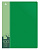 Папка с 100 прозр.вклад. Бюрократ -BPVN100GRN A4 пластик 0.8мм торц.карм с бум. встав зеленый