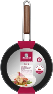 Сковорода Rondell Fjord RDA-1793 круглая 20см покрытие: Xylan Plus ручка несъемная (без крышки) черный