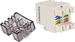 Модуль Hyperline LAN-OK45U6/180N-WH информ. KeystoneRJ45 кат.6 UTP бел.