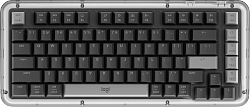 Клавиатура Logitech K75M механическая графитовый USB беспроводная BT/Radio Multimedia (подставка для запястий) (920-013299)