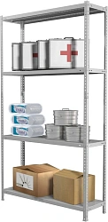 Стеллаж Практик MS Standart 150KD/75x40/4 пол.:4 разборная 1500x750x400мм серый (S24099024402)