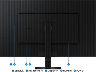 Монитор Samsung 32" ViewFinity S7 S32D700EAUXEN черный VA LED 5ms 16:9 HDMI матовая Piv 350cd 178гр/178гр 3840x2160 60Hz DP 4K 5.9кг