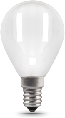 Лампа светодиодная Gauss Filament 5Вт цок.:E14 шар 220B 4100K св.свеч.бел.нейт. (упак.:1шт) (105201205)