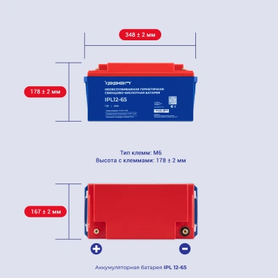Батарея для ИБП Ippon IPL12-065 12В 65Ач