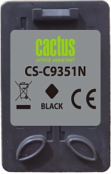 Картридж струйный Cactus CS-C9351CN черный (475стр.) (20мл) для HP D1468/D1520/D1420/D1560/D1530/D1341/D1320/D1312/D1455/D2330/D2430/D1430/D2460/D2445/D1360/D1460/D1415/D1568/D2345/D1445/D2320/D1330;OfficeJet J3635/J3625/J3608/ J3640/4315xi, FAX 1250, Des