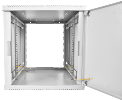 Шкаф коммутационный ЦМО (ШРН-М-9.500.1) настенный 9U 600x520мм пер.дв.металл направл.под закл.гайки 130кг серый 456мм 18.9кг 180град. 480мм IP20 сталь