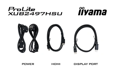Монитор Iiyama 23.8" ProLite XUB2497HSU-W2 белый IPS LED 16:9 HDMI M/M матовая HAS Piv 300cd 178гр/178гр 1920x1080 100Hz DP FHD USB 4.9кг