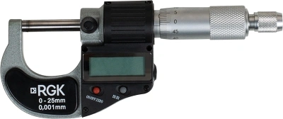 Микрометр RGK MC-25 цифровой гладкий (МК) разм.шага 0.001мм черный серый (755863)