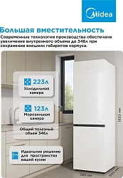 Холодильник Midea MDRB469MGF01I 2-хкамерн. белый