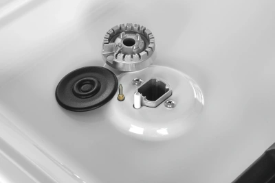 Плита Комбинированная Gorenje GK6A20WF белый (стеклянная крышка) реш.чугун
