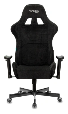 Кресло игровое Zombie VIKING KNIGHT Fabric черный Light-20 с подголов. крестов. металл