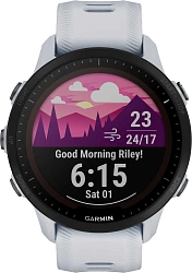 Смарт-часы Garmin Forerunner 955 33мм 1.3" корп.черный рем.белый разм.брасл.:130-220мм (010-02638-31)