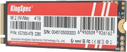 Накопитель SSD Kingspec PCIe 4.0 x4 4TB XG7000-4TB XG7000 M.2 2280