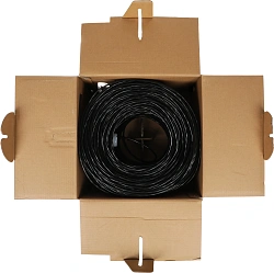 Кабель информационный Lanmaster TWT-5EFTP-XS-OUT кат.5E FTP 4 пары 24AWG PE внешний 305м черный