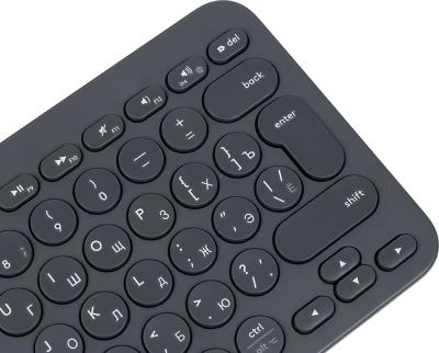 Клавиатура Logitech K380 темно-серый беспроводная BT slim Multimedia для ноутбука (920-007584)