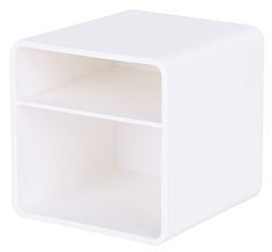 Подставка Deli ENS011WHITE Nusign 2отд. для письменных принадлежностей 84х84х86мм белый пластик