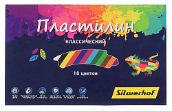 Пластилин Silwerhof 956151-18 Цветландия 18цв. 360гр. стек картон.кор.