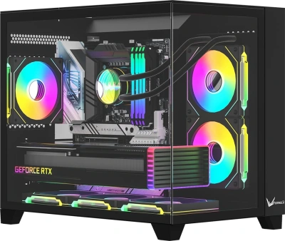 Корпус Formula Crystal Z9ML Floe черный без БП mATX 4x120mm 2xUSB3.0 audio bott PSU